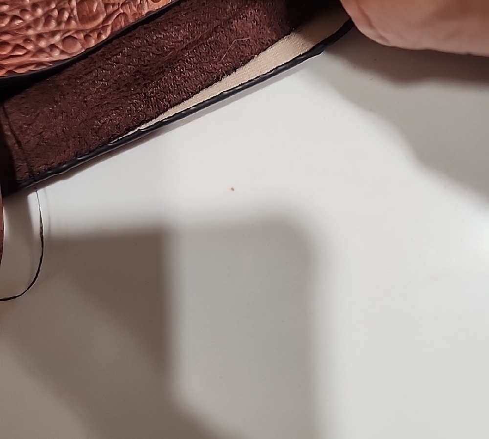 Elegant Brown Faux Ostrich Leather Handbag - Picture 7 of 12